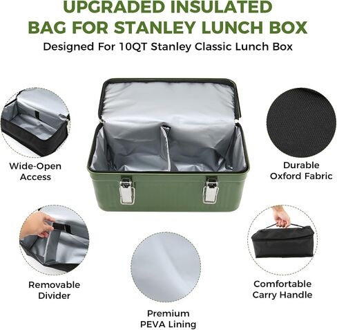 3-Layer Insulated Bag for Stanley Classic Lunch Box 10qt in Kuwait
