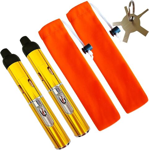 Torch Lighter,Long Lighters Refillable Butane Fuel Jet Flame Pen Torch Adjustable Windproof Lighters(Gas Not Included) (2 Pack Golden in Kuwait