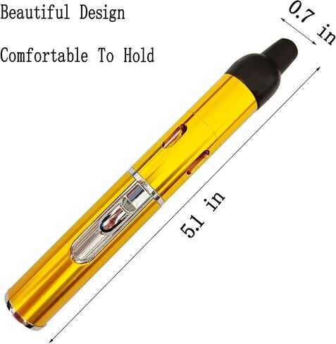 Torch Lighter,Long Lighters Refillable Butane Fuel Jet Flame Pen Torch Adjustable Windproof Lighters(Gas Not Included) (2 Pack Golden in Kuwait