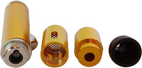 Torch Lighter,Long Lighters Refillable Butane Fuel Jet Flame Pen Torch Adjustable Windproof Lighters(Gas Not Included) (2 Pack Golden in Kuwait