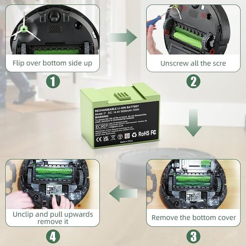 Bonadget New 14.4V 5.0Ah Battery Replacement for iRobot Roomba in Kuwait
