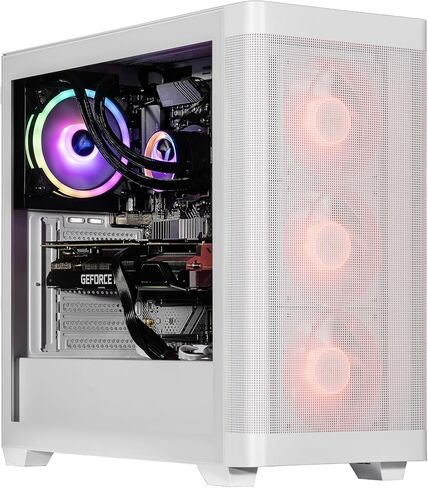 Velztorm White Pilum Custom Built Gaming Desktop with RGB Fans, RTX 5060 in Saudi Arabia