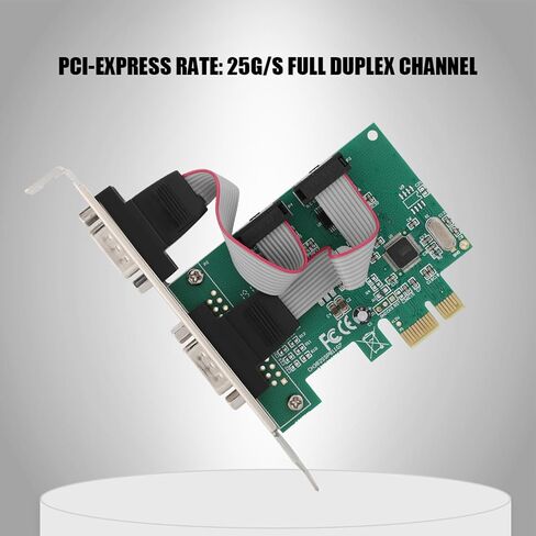 Cocoarm PCIe Serial Port Card, Dual Rs-232 Ports, 115200bps in Kuwait