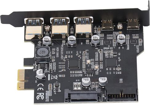 Pcie to USB Card, 5Gbps 5 Port Typec a Expansion in Kuwait