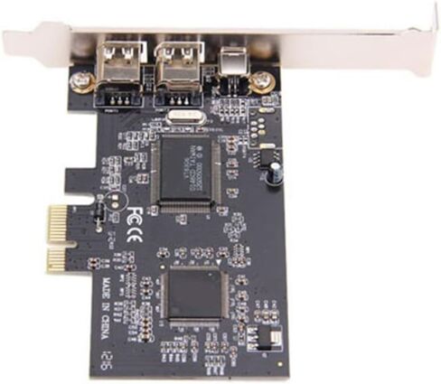 Pcie to 1394 Expansion Card 3 Ports Metal Black in Kuwait