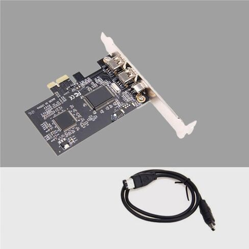 Pcie to 1394 Expansion Card 3 Ports Metal Black in Kuwait