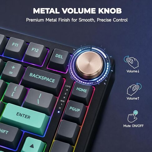 VGN N75 Wired 75% Compact Mechanical RGB Gaming Keyboard with Media Knob in Kuwait
