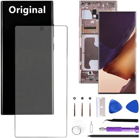 6.9" Original AMOLED Galaxy NOTE20 Ultra Screen Replacement For Samsung Galaxy NOTE20ultra 5G N986U N986U1 Display Touch Screen Digitizer Assembly (with Bronze Frame+protective film+tools) in Kuwait
