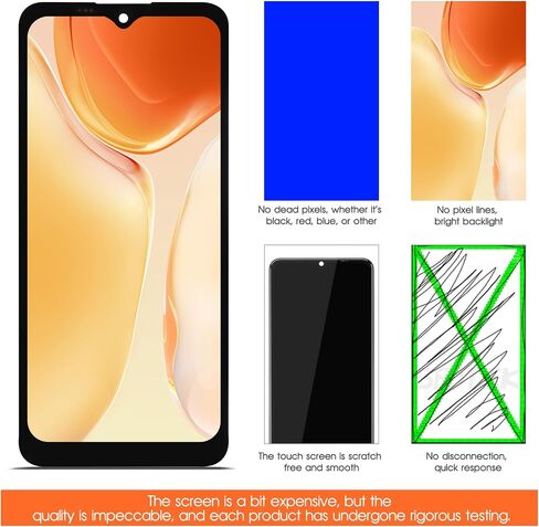 Screen for Samsung Galaxy M33 5G Screen Replacement for Samsung M336 LCD Screen SM-M336B,SM-M336BU,SM-M336K Touch Display Digitizer Assembly Repair Parts(Black with Frame) in Kuwait