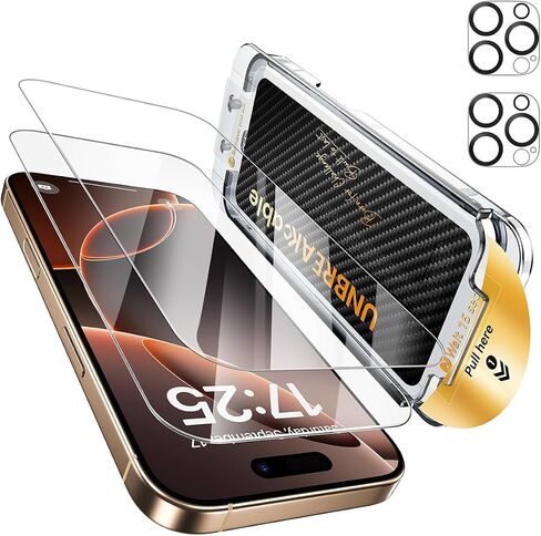 UNBREAKcable 2+2 Pack Screen Protector for iPhone 16 Pro Max with Lens in Kuwait