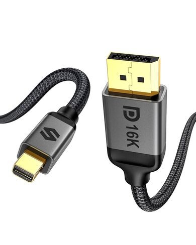 Silkland 16K Mini DisplayPort to DisplayPort 2.1 Cable, 16K@60Hz, 6.6FT in Kuwait