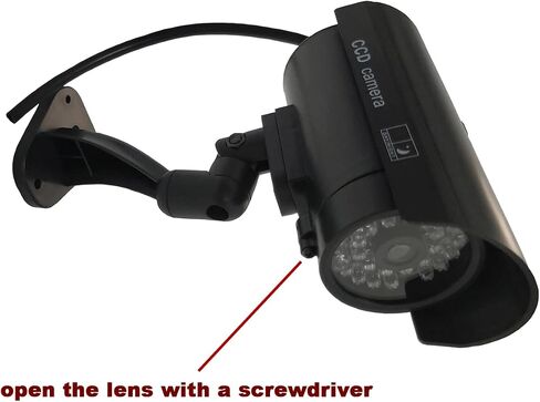Dummy Security Camera with Realistic Simulated LEDs Flashing Lights and Warning Sticker Decals Fake CCTV Surveillance System Outdoor Indoor 4 Pack in Kuwait