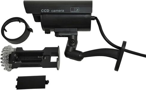 Dummy Security Camera with Realistic Simulated LEDs Flashing Lights and Warning Sticker Decals Fake CCTV Surveillance System Outdoor Indoor 4 Pack in Kuwait
