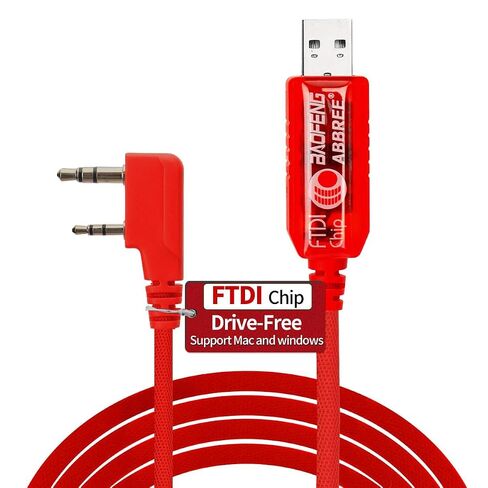 BAOFENG FTDI USB Programming Cable for Ham Radio UV-5R Mini BF-F8HP Pro AR-5RM DM32 AR-152 PRO UV-5G Plus K5PLUS UV32 GM-15PRO GM21 UV-21R BF-888S,Support Windows,Mac,Ubuntu OS in Kuwait