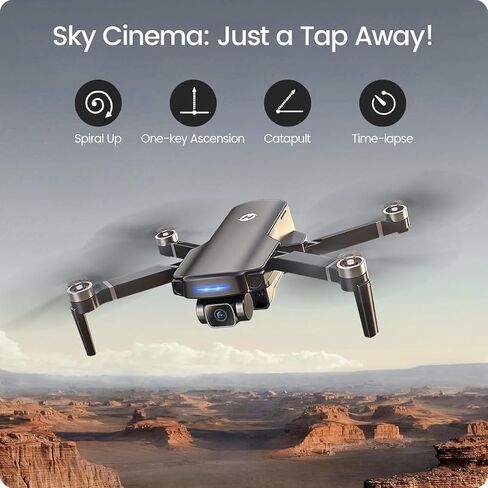 Holy Stone GPS Drone with 4K UHD Camera for Adults Beginner; HS360S 249g Foldable FPV RC Quadcopter with 10000 Feet Control Range, Brushless Motor, Follow Me, Smart Return Home, 5G Transmission in Kuwait