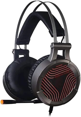 Gaming Headset with Mic Mobile Phone and Notebook Controllable Volume with Soft Earmuffs Gaming Headphones in Saudi Arabia