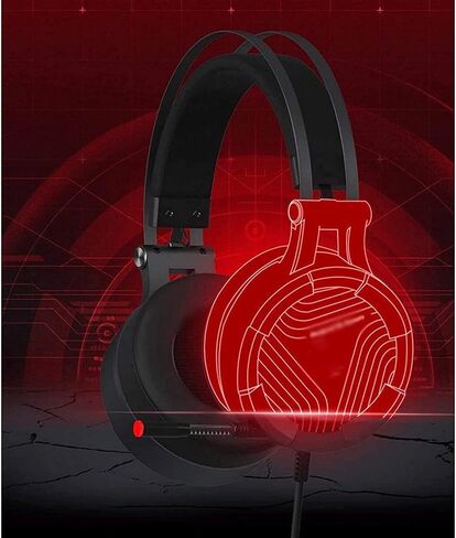 Gaming Headset with Mic Mobile Phone and Notebook Controllable Volume with Soft Earmuffs Gaming Headphones in Saudi Arabia