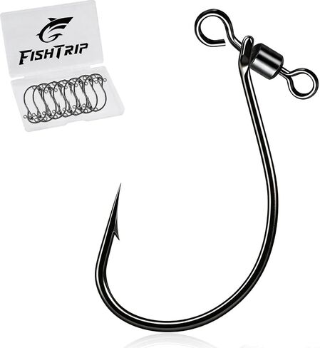 FishTrip 25pcs Drop Shot Hooks Fishing Rig, Spin Shot Rigs for Bass Fishing in Kuwait