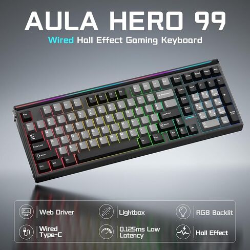 Aula Hall Effect Keyboard and Mouse Combo, Aula Hero99 Hall Effect Keyboard SC620 Wireless Mouse in Saudi Arabia