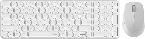 Rapoo 9360M Wireless Keyboard and Mouse Combo, Blade-Series E9310M 99-Key Ultra-Thin Keyboard and M300G Silent Mouse, Support 4 Devices, Quiet, Compact, Battery Powered, for Windows/Mac/Linux/Chrome in Kuwait