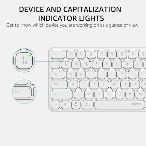 Rapoo 9360M Wireless Keyboard and Mouse Combo, Blade-Series E9310M 99-Key Ultra-Thin Keyboard and M300G Silent Mouse, Support 4 Devices, Quiet, Compact, Battery Powered, for Windows/Mac/Linux/Chrome in Kuwait