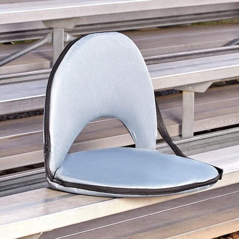 The Lakeside Collection Travel Folding Cushioned Seat 5 Adjustable Positions Blue Or Gray in Kuwait