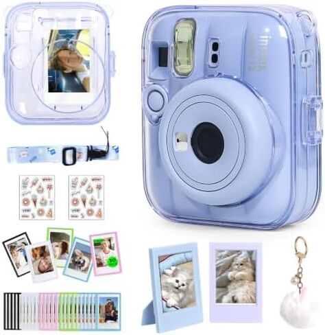 Mini 13 Clear Case for Fujifilm Instax Mini 13 Camera, Clear Blue in Saudi Arabia