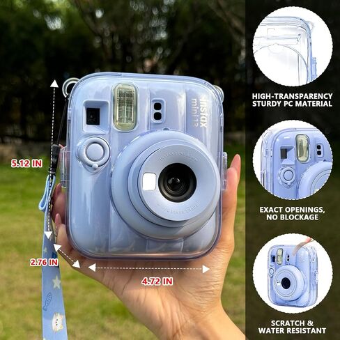 Mini 13 Clear Case for Fujifilm Instax Mini 13 Camera, Clear Blue in Saudi Arabia