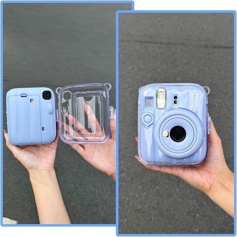 Mini 13 Clear Case for Fujifilm Instax Mini 13 Camera, Clear Blue in Saudi Arabia