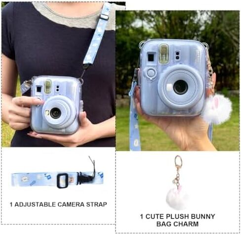 Mini 13 Clear Case for Fujifilm Instax Mini 13 Camera, Clear Blue in Saudi Arabia