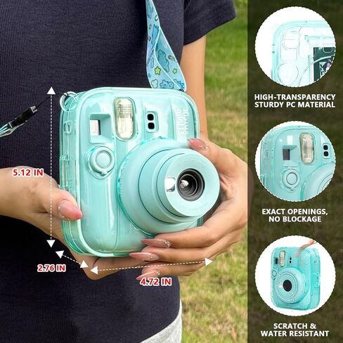 Mini 13 Clear Case for Fujifilm Instax Mini 13 Camera, Clear Green in Saudi Arabia