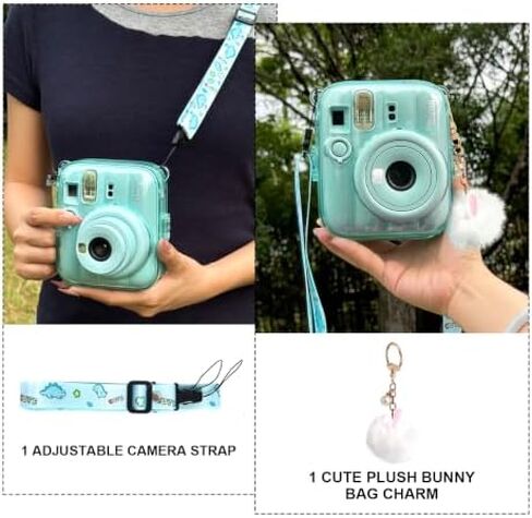 Mini 13 Clear Case for Fujifilm Instax Mini 13 Camera, Clear Green in Saudi Arabia