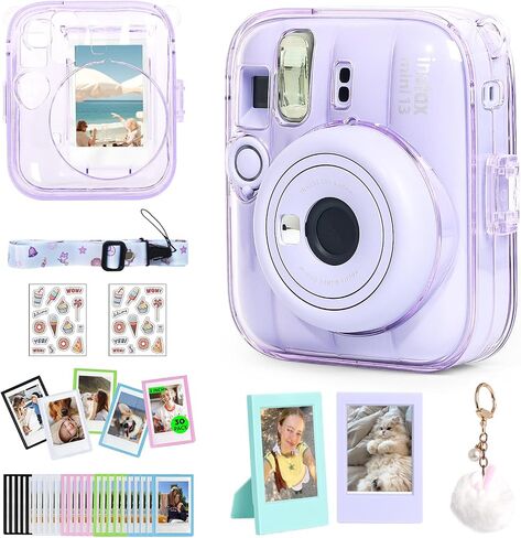 Mini 13 Clear Case for Fujifilm Instax Mini 13 Camera, Clear Purple in Saudi Arabia