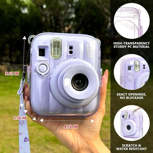 Mini 13 Clear Case for Fujifilm Instax Mini 13 Camera, Clear Purple in Saudi Arabia