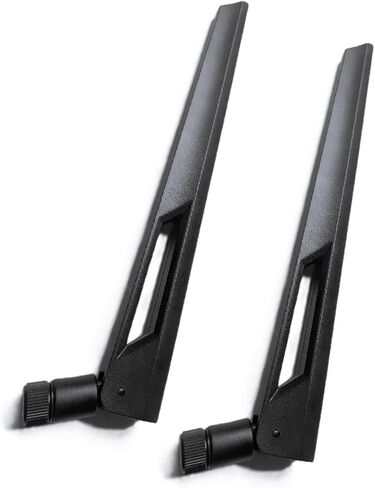 10dBi Tri-Band Adjustable External WiFi Antenna Pair | RP-SMA Black/Black in Kuwait