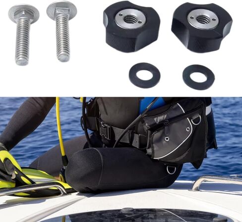 Dive Backplate Screws, SS316 Stainless Steel, 32mm, 1 Pair for Scuba Backplate Maintenance and Hardware Repair in Saudi Arabia