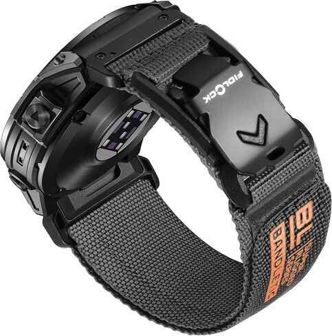 متوافق مع Garmin Fenix ​​5 6 7 Watch Band-22 مم حزام نايلون وعرة سهلة مع FIDLOCK مغناطيسي V-buckle for Fenix ​​8 47mm/7 6 Pro/5 Plus/Forerunner 965/945/النهج S62/غريزة 3 2 in Kuwait