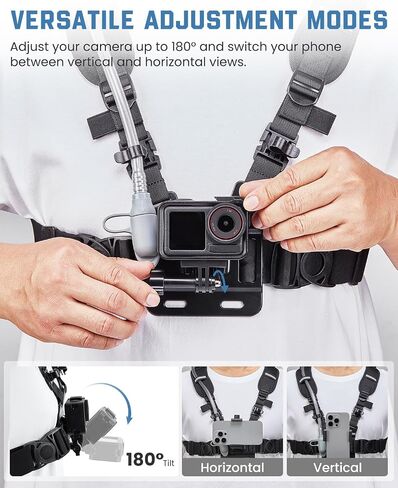 Zelvot Phone Chest Mount with 1L Water Bladder Chest Pack for Action Camera in Kuwait