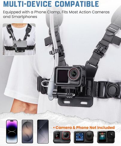 Zelvot Phone Chest Mount with 1L Water Bladder Chest Pack for Action Camera in Kuwait