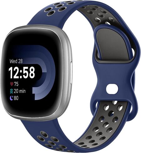 أساور Maledan قابلة للتنفس لـ Fitbit Versa 3/Versa 4/ Sense/Sense 2 Bands للرجال والنساء، سوار بديل لأساور المعصم الرياضية المنفردة لـ Fitbit Sense/Versa 3/ Versa 4/ Sense 2 ملحقات الساعات الذكية in Kuwait