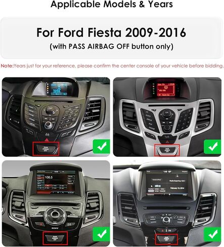 8 Core 4GB+64GB Android 14 Car Stereo Upgrade for Ford Fiesta (2009-2020), 9.7Inch QLED Touchscreen GPS Navigation with Wireless Carplay Android Auto Bluetooth 5.0 EQ SWC USB in Kuwait