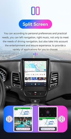 8 Core 4GB+64GB Android 14 Car Stereo Upgrade for Ford Fiesta (2009-2020), 9.7Inch QLED Touchscreen GPS Navigation with Wireless Carplay Android Auto Bluetooth 5.0 EQ SWC USB in Kuwait