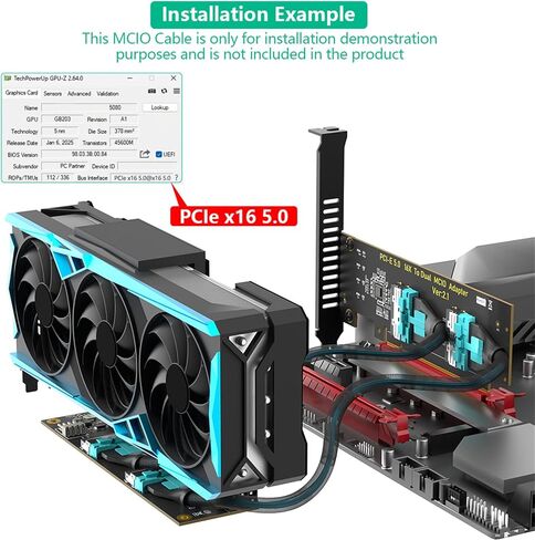 PCIe 5.0 X16 to MCIO 8i 74Pin SFF-1016 Host Adapter Card in Saudi Arabia