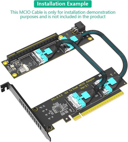 PCIe 5.0 X16 to MCIO 8i 74Pin SFF-1016 Host Adapter Card in Saudi Arabia