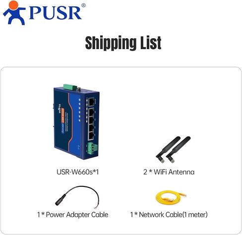Dual Band WiFi 6 Wireless Client 5*Gigabit Port 1*CAN Port Edge Computing Gateway CANBus to Ethernet CANFD RS485 RS232 to WiFi USR-W660S in Kuwait