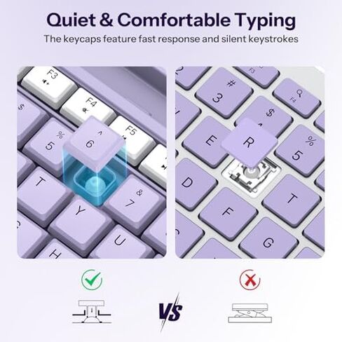 OMOTON Wireless Keyboard and Mouse Combo for PC/Computer/Windows & Bluetooth Rechargeable Keyboard for Tablet/Android/Windows/iOS in Kuwait