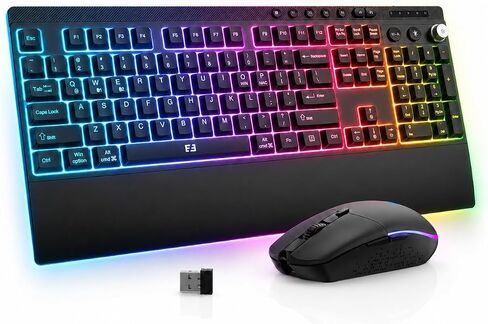 seenda Wireless Gaming Keyboard and Mouse, RGB Backlit & Web Customizable in Kuwait