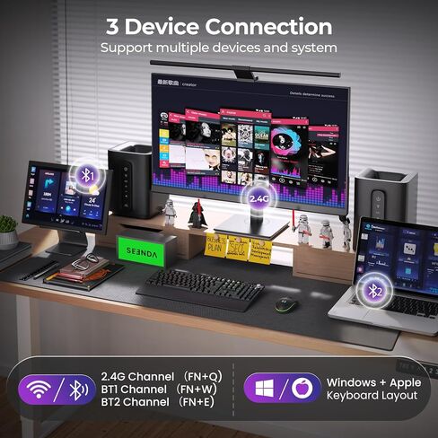 seenda Wireless Gaming Keyboard and Mouse, RGB Backlit & Web Customizable in Kuwait