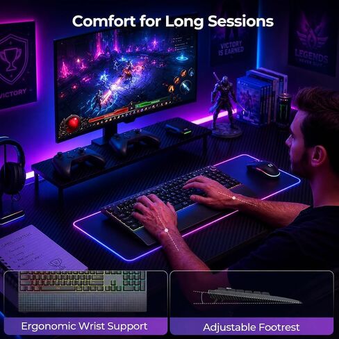 seenda Wireless Gaming Keyboard and Mouse, RGB Backlit & Web Customizable in Kuwait