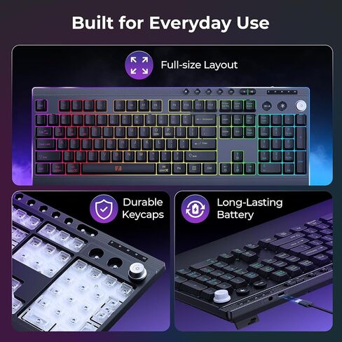 seenda Wireless Gaming Keyboard and Mouse, RGB Backlit & Web Customizable in Kuwait